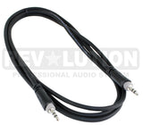 EXT-20405 Audio Cable OFC balanced with Revolution Connectors, 3.5mm (1/8") Stereo Male to 3.5mm (1/8") Stereo Male - KobeUSA