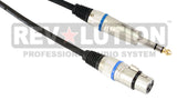 EXT-20530 Linking Audio Cable Balanced with Revolution Connectors, XLR Female to 1/4'' (6.3mm) Stereo Male 3ft (0.9mts) - KobeUSA