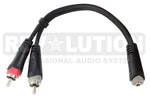 EXT-20570 "Y" Audio Cable OFC with Revolution Connectors, 3.5mm Stereo Female to Dual RCA Male - KobeUSA