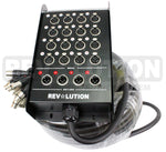 EXT-20595 H.D. Snake 16x4 with Ningbo Neutrik Connectors; Inputs:16 XLR Female, Output 4 XLR Male - KobeUSA