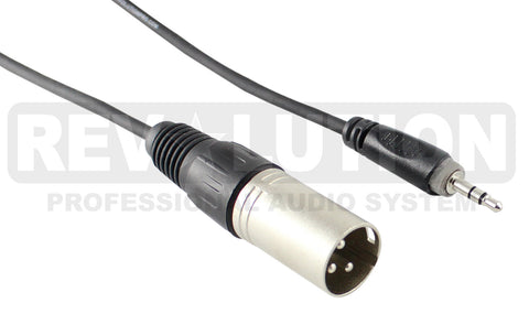 EXT-20601 Audio Cable OFC Balanced with Revolution Connectors, 3.5mm Stereo Male to XLR Male - KobeUSA