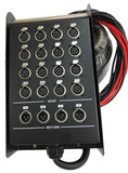 EXT-20635 H.D. Snake 16x4 with Revolution Connectors; Inputs:16 XLR Female, Output 4 XLR Male - KobeUSA