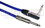 EXT-20640 H.D. Instrument Cable with Ningbo Neutrik Connectors, 90° 1/4'' (6.3mm) Mono Male to  1/4'' (6.3mm) Mono Male - KobeUSA