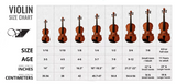 INS-10300 Violin 4/4 with case - KobeUSA