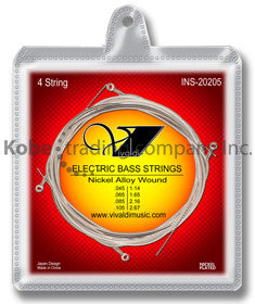 INS-20205 Electrical Bass Strings (4 Strings) Nickel Alloy Wound, Regular Light - KobeUSA