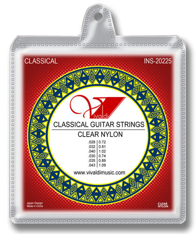 INS-20225 Classical Guitar Strings (6 Strings) Clear Nylon, Normal - KobeUSA