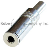 JAC-10100 3.5mm Inline Mono Jack-Metal Handle W/Cable Protector - KobeUSA