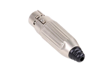 JAC-10125 Silver Adapter XLR 3 Pin Female Plug XLR Audio Microphone Connector Adapter - KobeUSA