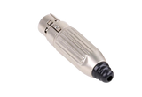 JAC-10125 Silver Adapter XLR 3 Pin Female Plug XLR Audio Microphone Connector Adapter - KobeUSA