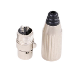 JAC-10125 Silver Adapter XLR 3 Pin Female Plug XLR Audio Microphone Connector Adapter - KobeUSA