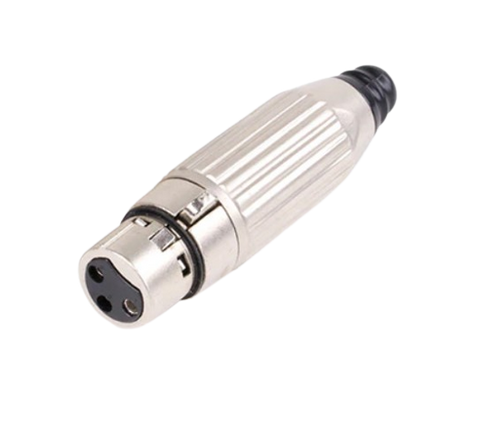 JAC-10125 Silver Adapter XLR 3 Pin Female Plug XLR Audio Microphone Connector Adapter - KobeUSA