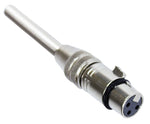 JAC-10127 Silver Adapter XLR 3 Pin Female Plug XLR with Spring Ring - KobeUSA