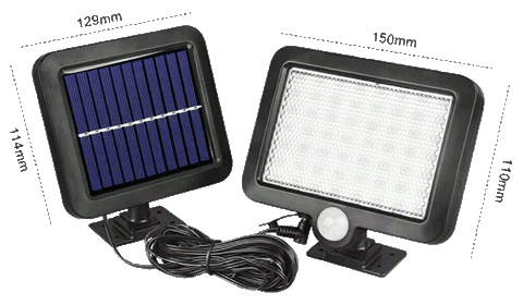 LAM-14100 Solar 56 lights split induction wall light - KobeUSA