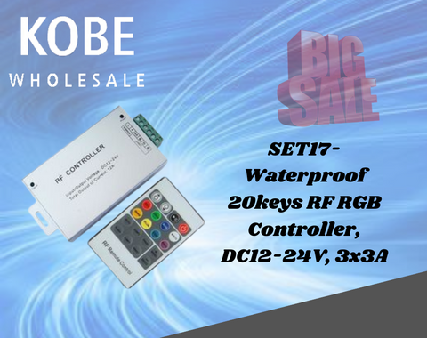LAM-60155 20 key Waterproof RF RGB Controller - KobeUSA