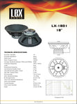 ALT-83240 LX-1801 18" Woofer - KobeUSA