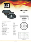 ALT-83230 LX-1830P 18" Woofer - KobeUSA