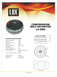 DRA-21250 LX-D85 3" Voice Coil High Freq. Driver LX-D85 - KobeUSA