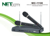 MIC-11100 VHF Dual Wireless Microphone system - KobeUSA