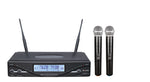 MIC-20100 UHF Dual Wireless Microphone system - KobeUSA