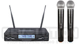 MIC-20100 UHF Dual Wireless Microphone system - REVOLUTIONPRO