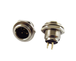 PLU-10125 Microphone Connector Male Chassis Mount 3 Pins - KobeUSA