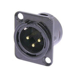 PLU-10156 XLR 3Pin Male Socket Metal Panel Mount Chassis PCB Socket - KobeUSA