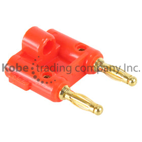 PLU-10204 Double Banana Plug RED 100 UNIT BAG - KobeUSA