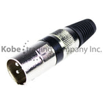 PLU-10300BK XLR 3 Pins Male Audio Plug - KobeUSA