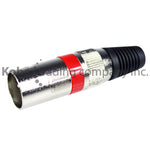 PLU-10300RD XLR 3 Pins Male Audio Plug - KobeUSA