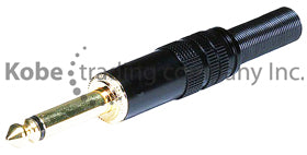 PLU-20136 Ningbo Neutrik 1/4" (6.35mm) Mono Male - KobeUSA