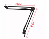 STD-20190 Microphone Arm Stand on a Flexible Boom Scissor - KobeUSA