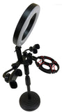 STD-30500 Live Broadcast Stand - Tablet & Phone Desk Stand with LED Light for Live Streaming - KobeUSA