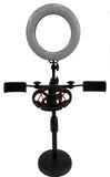 STD-30500 Live Broadcast Stand - Tablet & Phone Desk Stand with LED Light for Live Streaming - KobeUSA