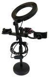 STD-30500 Live Broadcast Stand - Tablet & Phone Desk Stand with LED Light for Live Streaming - KobeUSA