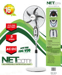 VAR-16210 16” RECHARGEABLE BATTERY OSCILLATING PEDESTAL ADJUSTABLE FAN STAND - KobeUSA