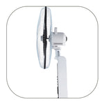 Kit 16" Oscillating Fan, Rechargeable, 5 Speed, LED. 16" AC/DC with solar panel combo - KobeUSA