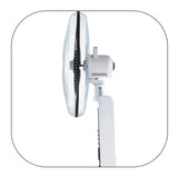 Kit 16" Oscillating Fan, Rechargeable, 5 Speed, LED. 16" AC/DC with solar panel combo - KobeUSA