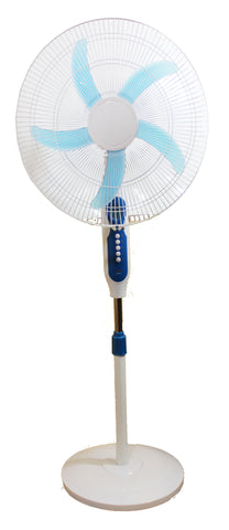 VAR-16800 16” RECHARGEABLE STAND FAN with Soalr PAnel