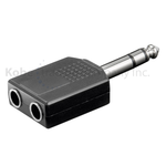ADA-10155 Audio Adapter 1/4" (6.35mm) Stereo Male to Dual 1/4" (6.35mm) Stereo Female - KobeUSA
