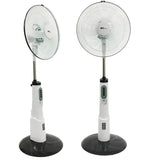 VAR-16100 16"Rechargeable Battery Oscillating Pedestal Adjustable Fan Stand - KobeUSA