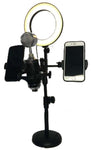 STD-30500 Live Broadcast Stand - Tablet & Phone Desk Stand with LED Light for Live Streaming - KobeUSA
